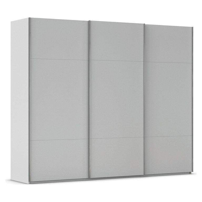 Rauch Contido 271cm 3 Door Sliding Wardrobe with Extras - Silk Grey