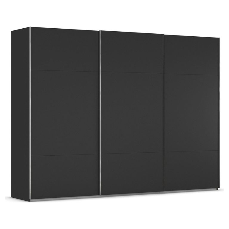Contido Sliding Wardrobe - 301cm - 3 Door - with Extras - Black