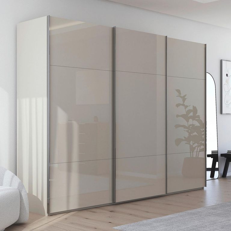 Contido Sliding Wardrobe - 301cm - 3 Door - with Extras - Champagne Glass