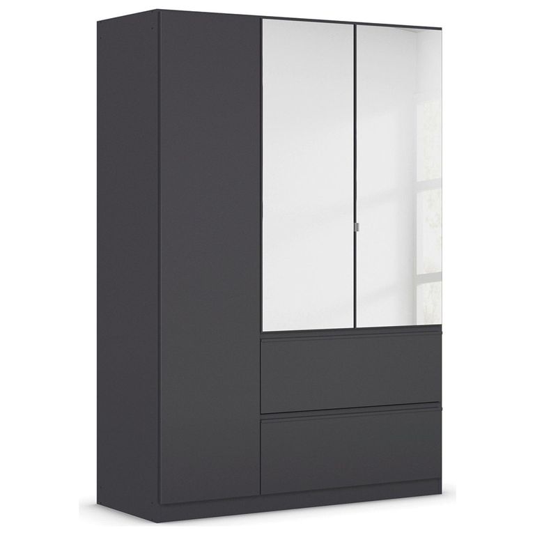 Rauch Costa 136cm 3 Door Combi Wardrobe - Metallic Dark Grey