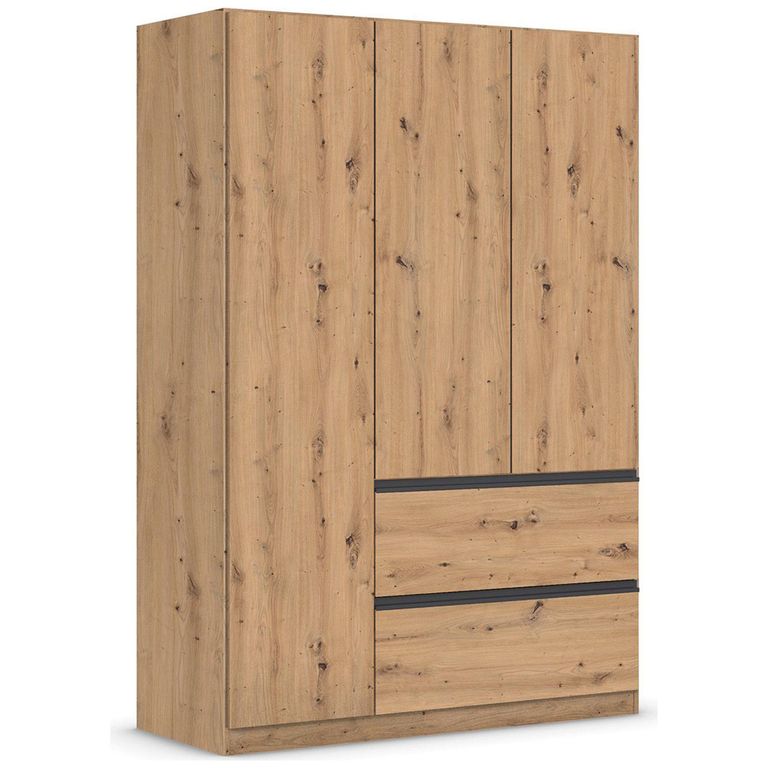 Rauch Costa 136cm 3 Door Wardrobe with Drawers - Artisan Oak