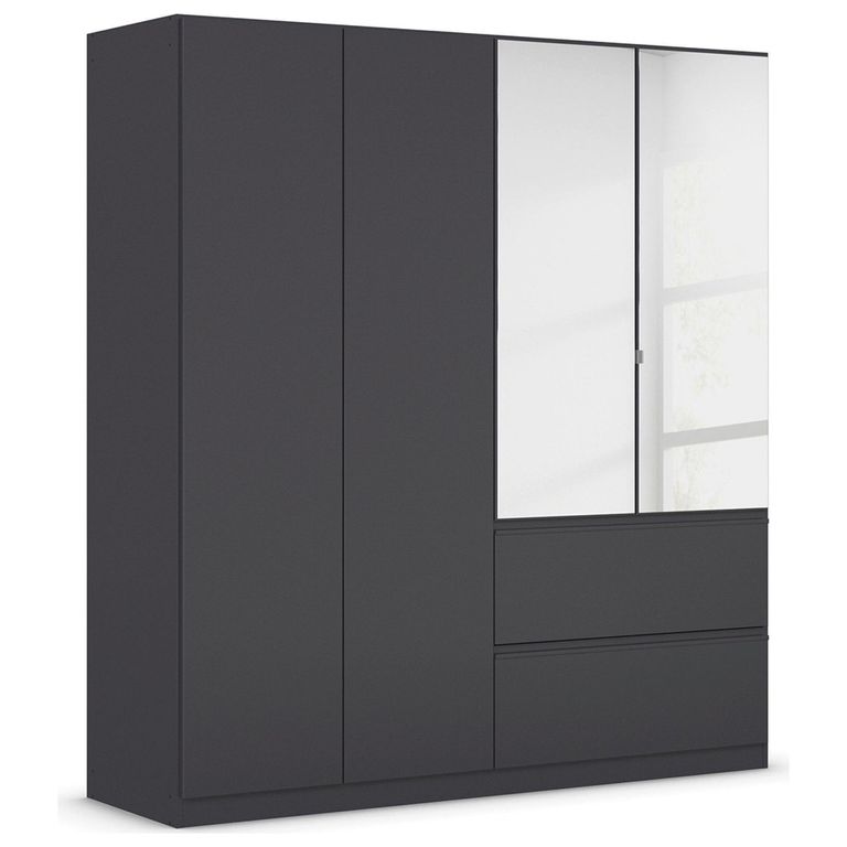 Rauch Costa 181cm 4 Door Combi Wardrobe - Metallic Dark Grey