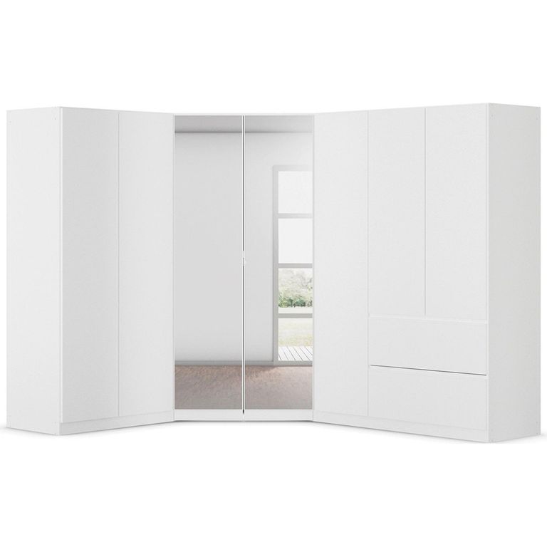Rauch Costa 208cm 7 Door L-Shaped Corner Wardrobe - Alpine White