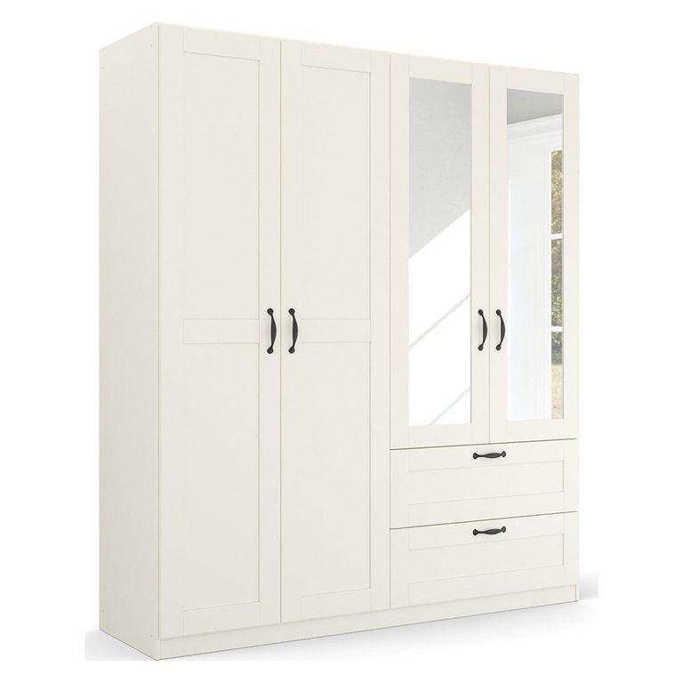 Rauch Cottage 181cm 4 Door Combi Wardrobe - Alpine White