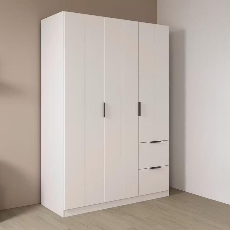 Rauch Ella 136cm 3 Door Wardrobe with Drawer - Alpine White