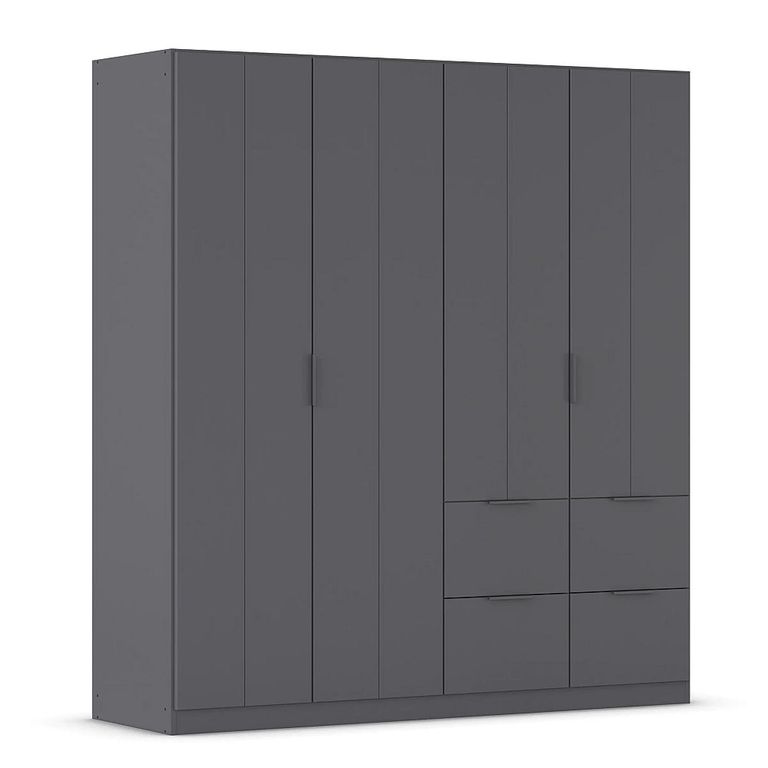 Rauch Ella 181cm 4 Door Wardrobe with Drawer - Metallic Dark Grey