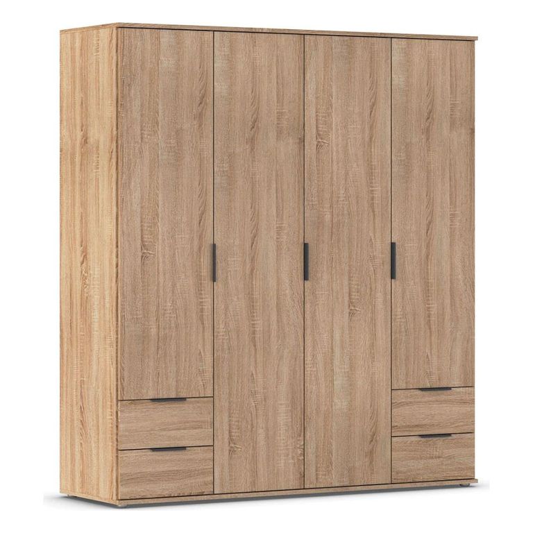 Rauch Essea 168cm 4 Door Wardrobe with Drawers - Sonoma Oak