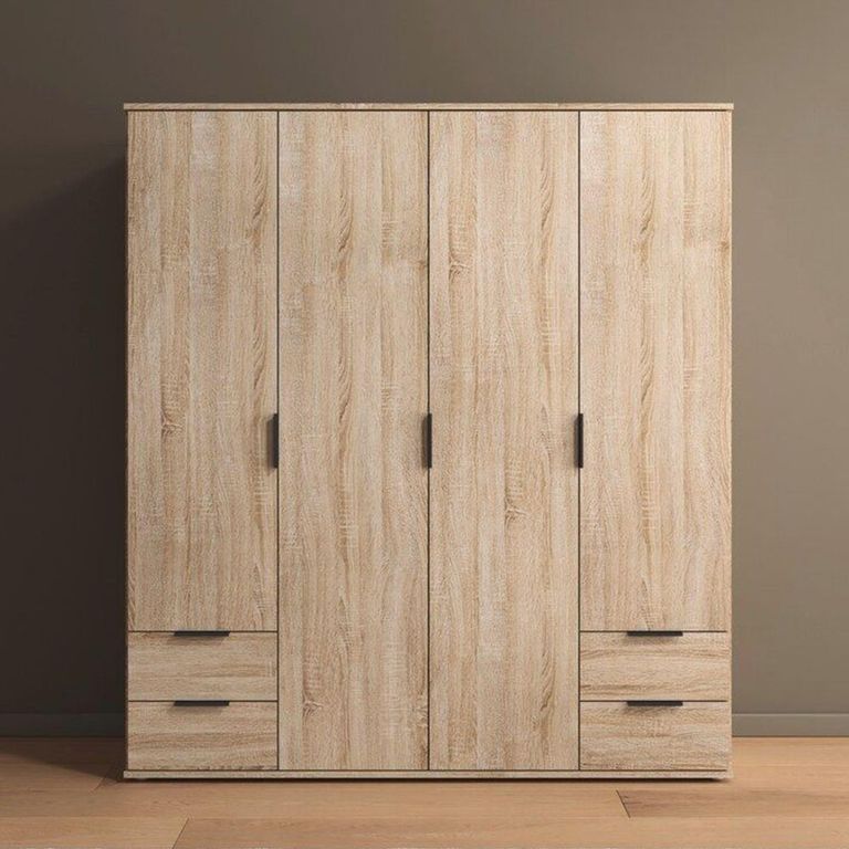 Rauch Essea 168cm 4 Door Wardrobe with Drawers - Sonoma Oak