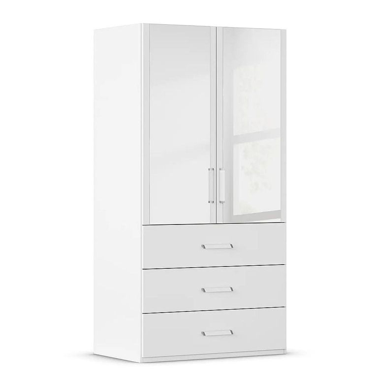 Rauch Evelyn 101cm 2 Door Combi Wardrobe - H 197cm - Alpine White