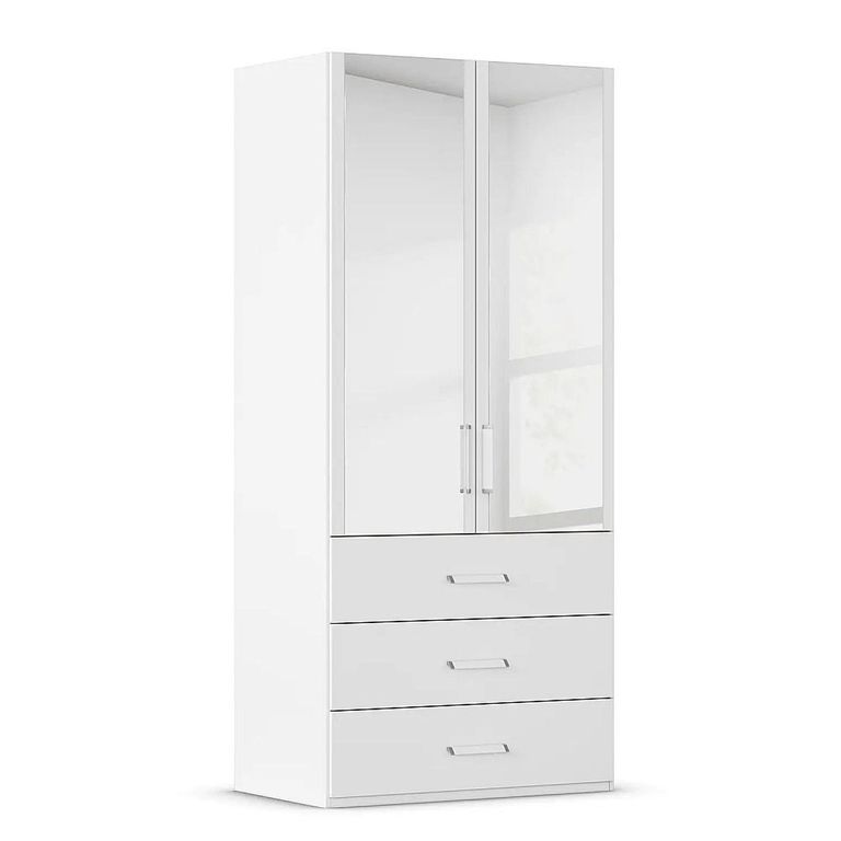 Evelyn Wardrobe - 101cm - 2 Door - Combi - H 223cm - Alpine White