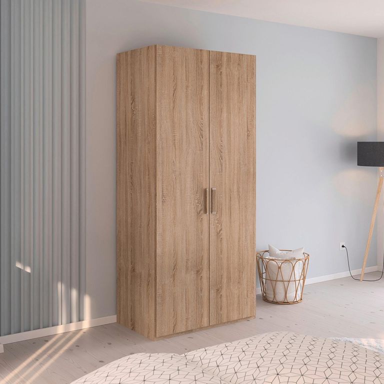 Evelyn Wardrobe - 101cm - 2 Door - H 223cm - Sonoma Oak