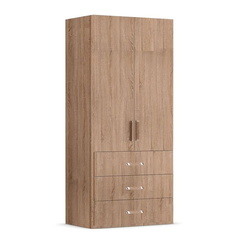 Evelyn Wardrobe - 101cm - 2 Door - H 223cm - with Drawer - Sonoma Oak