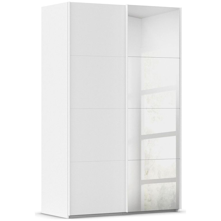 Rauch Evelyn 137cm 2 Door Sliding Wardrobe with Mirror - Alpine White