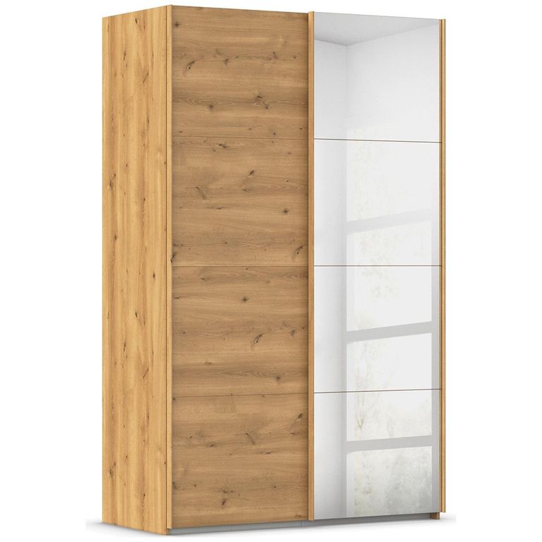 Rauch Evelyn 137cm 2 Door Sliding Wardrobe with Mirror - Wild Oak