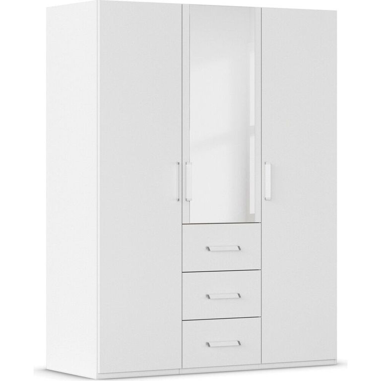 Evelyn Wardrobe - 151cm - 3 Door - Combi - H 197cm - Alpine White