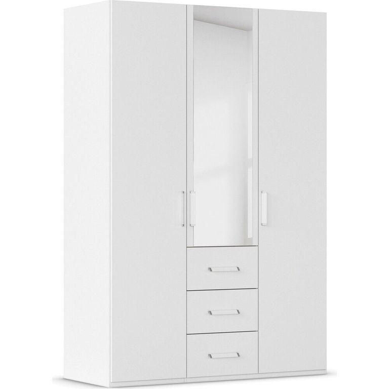 Evelyn Wardrobe - 151cm - 3 Door - Combi - H 223cm - Alpine White