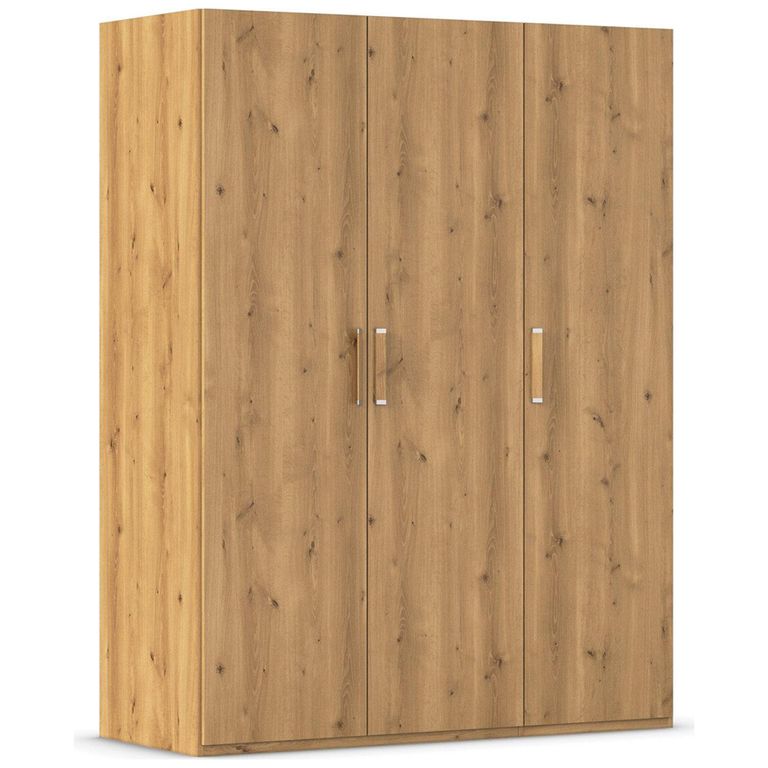 Evelyn Wardrobe - 151cm - 3 Door - H 197cm - Wild Oak