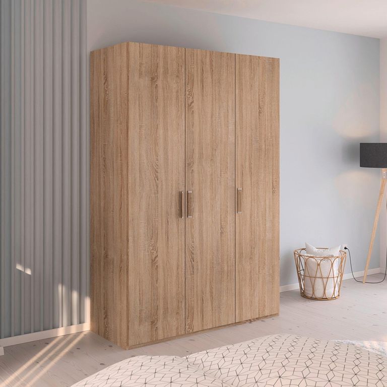 Evelyn Wardrobe - 151cm - 3 Door - H 223cm - Sonoma Oak