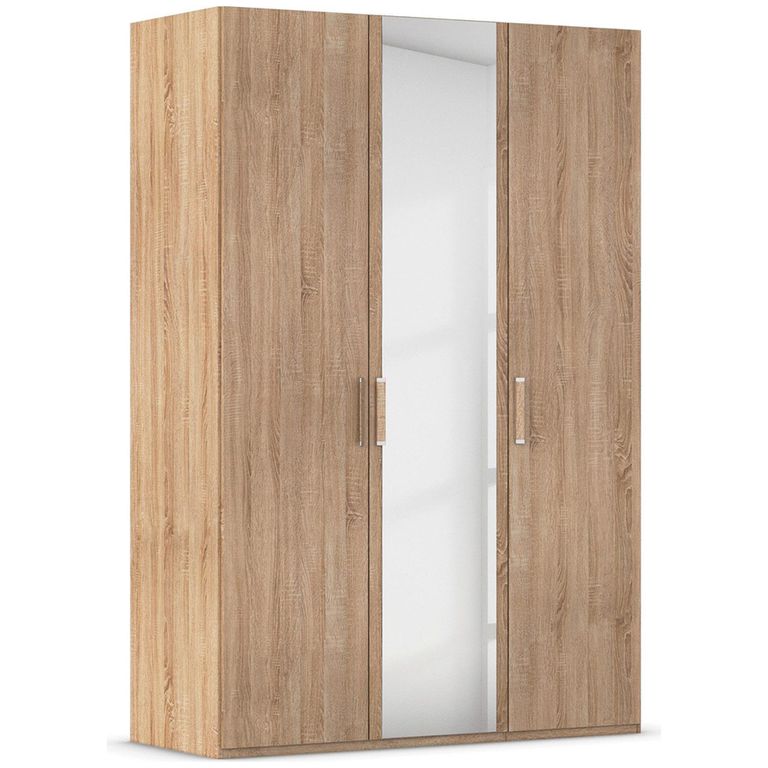 Evelyn Mirror Wardrobe - 151cm - 3 Door - H 223cm - Sonoma Oak