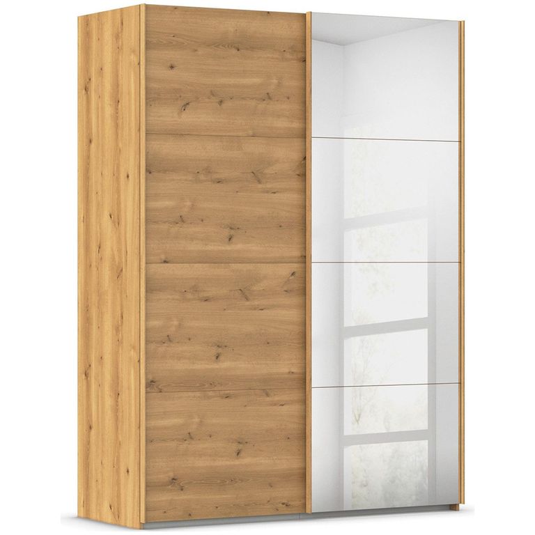 Rauch Evelyn 162cm 2 Door Sliding Wardrobe with Mirror - Wild Oak