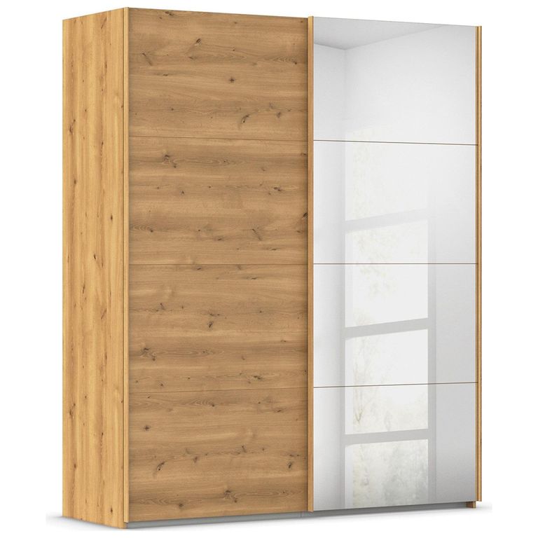 Rauch Evelyn 181cm 2 Door Sliding Wardrobe with Mirror - Wild Oak