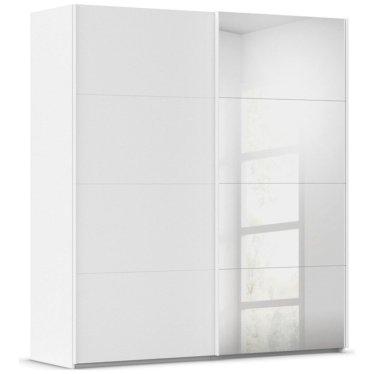 Rauch Evelyn 201cm 2 Door Sliding Wardrobe with Mirror - Alpine White