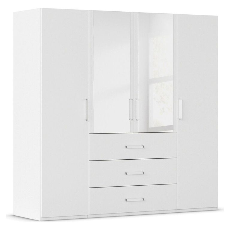 Evelyn Wardrobe - 201cm - 4 Door - Combi - H 197cm - Alpine White
