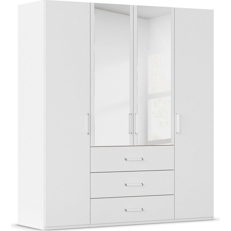 Evelyn Wardrobe - 201cm - 4 Door - Combi - H 223cm - Alpine White