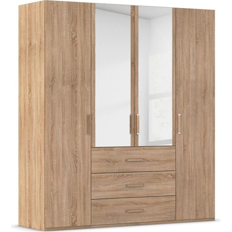 Evelyn Wardrobe - 201cm - 4 Door - Combi - H 223cm - Sonoma Oak