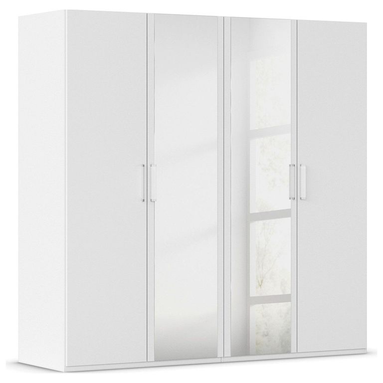 Rauch Evelyn 201cm 4 Door Wardrobe with Mirror - H 197cm - Alpine White
