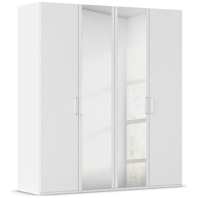 Rauch Evelyn 201cm 4 Door Wardrobe with Mirror - H 223cm - Alpine White