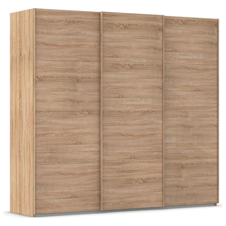 Rauch Evelyn 242cm 3 Door Sliding Wardrobe - Sonoma Oak
