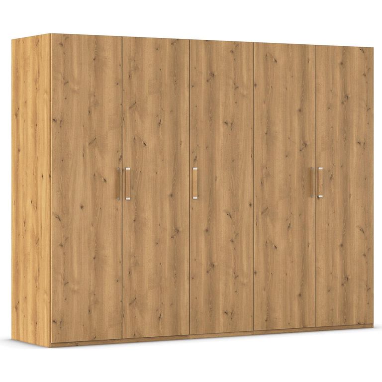 Rauch Evelyn 251cm 5 Door Wardrobe - H 197cm - Wild Oak