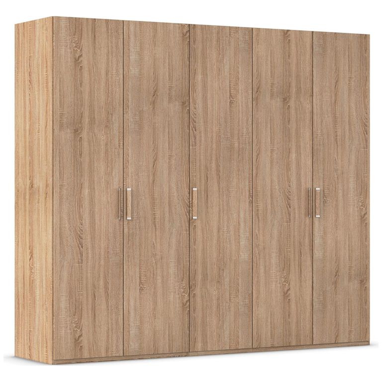 Evelyn Wardrobe - 251cm - 5 Door - H 223cm - Sonoma Oak