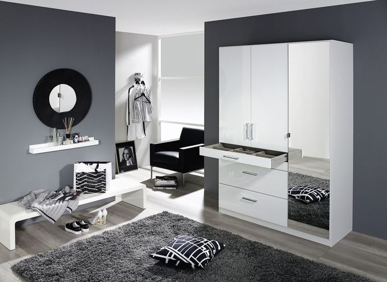 Rauch Homburg Gloss Wardrobe with Drawers - Variation Available