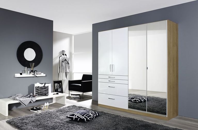 Rauch Homburg Gloss Wardrobe with Drawers - Variation Available