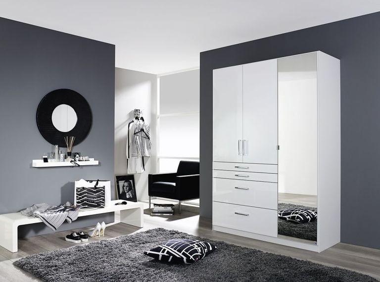 Rauch Homburg Gloss Wardrobe with Drawers - Variation Available