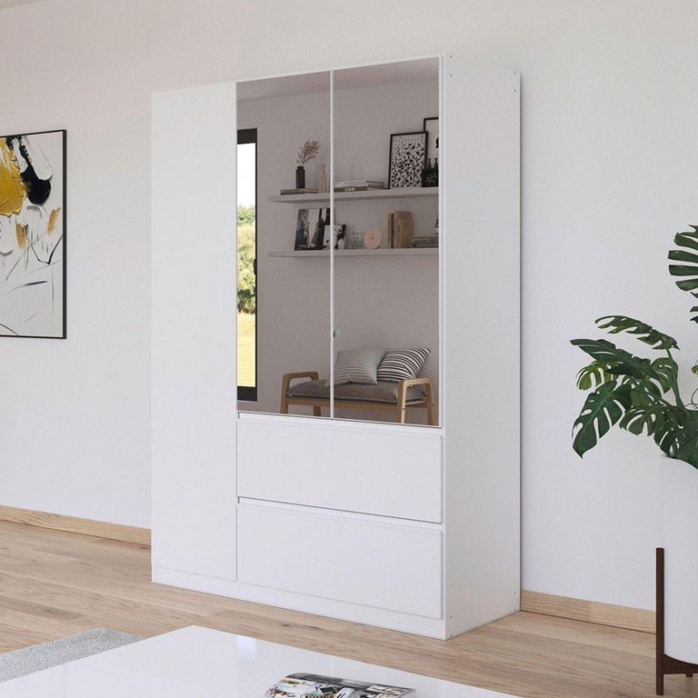 Rauch Joel 136cm 3 Door Combi Wardrobe - Alpine White