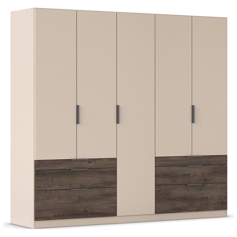 Rauch Koda 226cm 5 Door Wardrobe with Drawers - Champagne