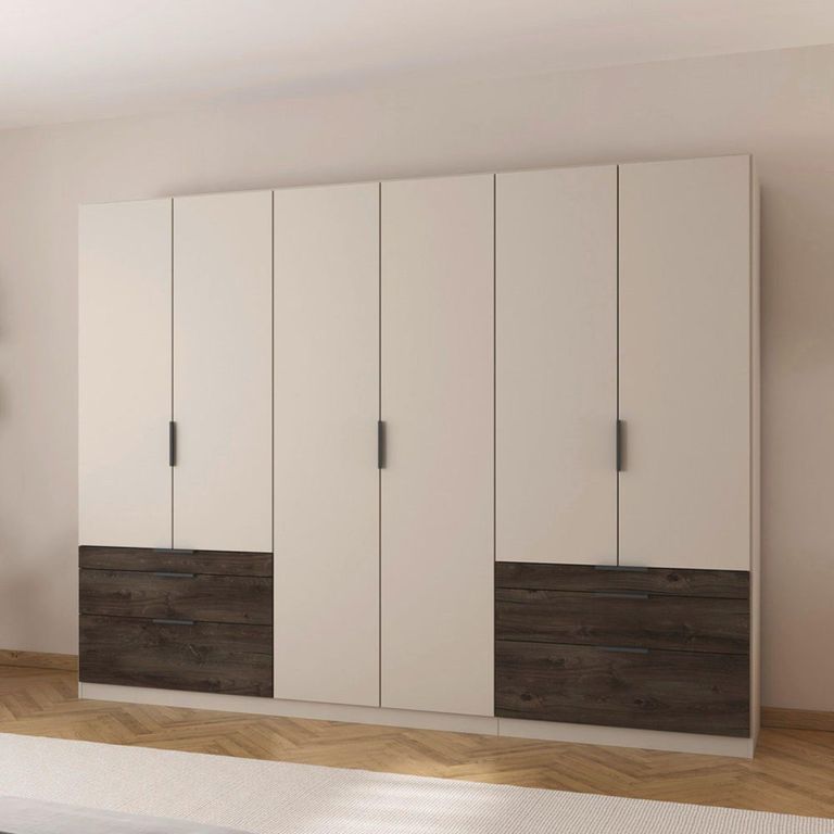 Rauch Koda 271cm 6 Door Wardrobe with Drawers - Champagne
