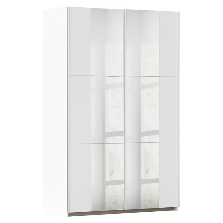 Rauch Kronach 131cm 2 Door Mirrored Sliding Wardrobe - Alpine White