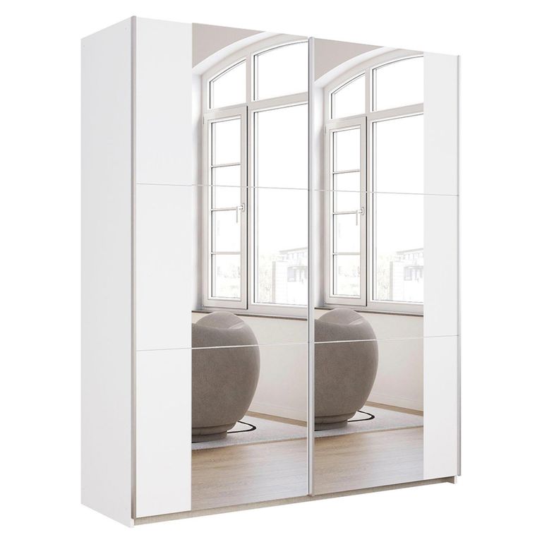 Rauch Kronach 175cm 2 Door Mirrored Sliding Wardrobe - Alpine White