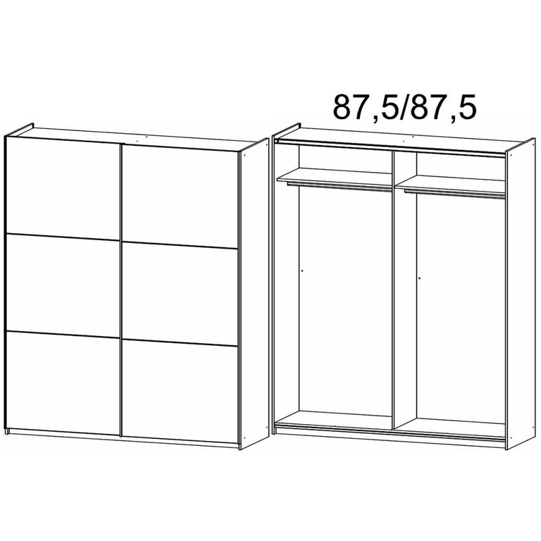 Rauch Kronach 175cm 2 Door Sliding Wardrobe - Alpine White