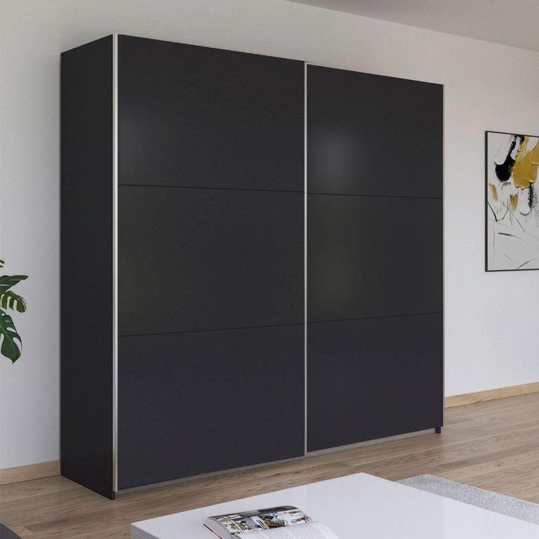 Rauch Kronach 218cm 2 Door Sliding Wardrobe - Metallic Dark Grey