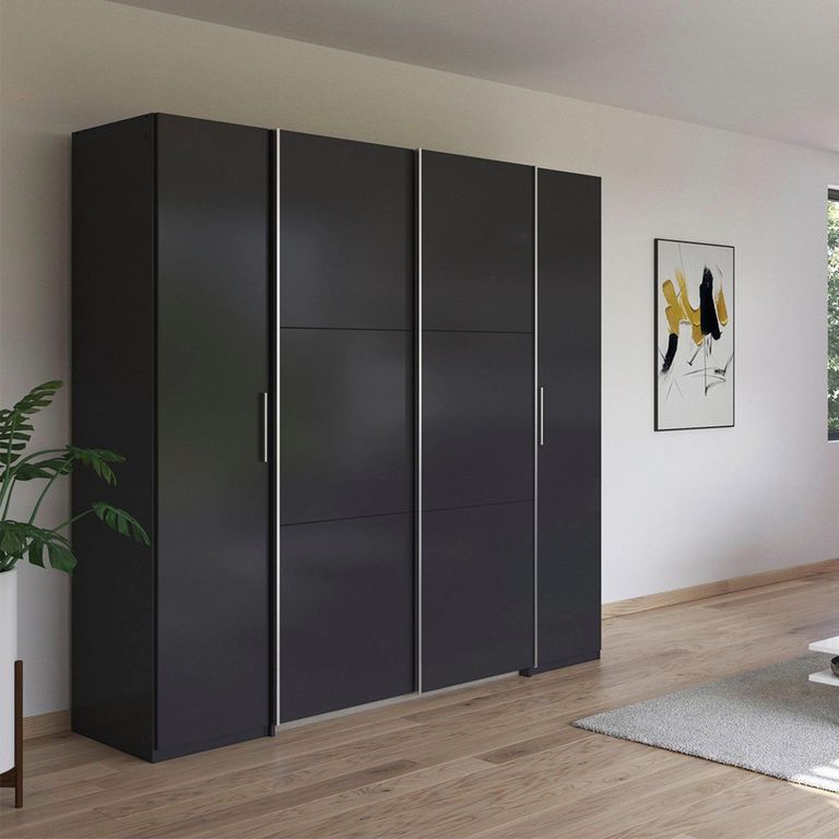 Rauch Kronach 225cm 4 Door Wardrobe - Metallic Dark Grey