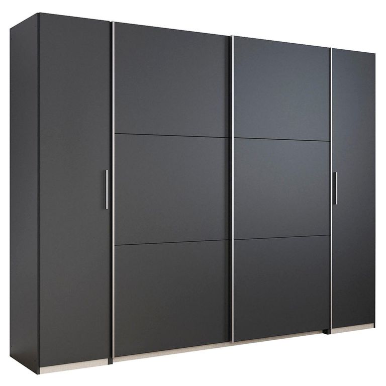 Rauch Kronach 268cm 4 Door Wardrobe - Metallic Dark Grey