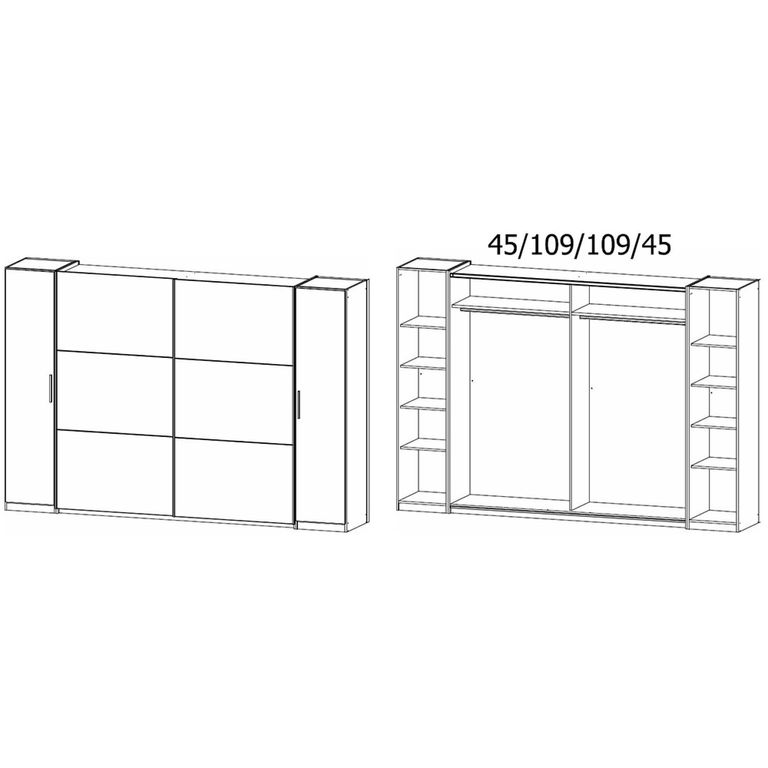 Rauch Kronach 311cm 4 Door Wardrobe - Alpine White