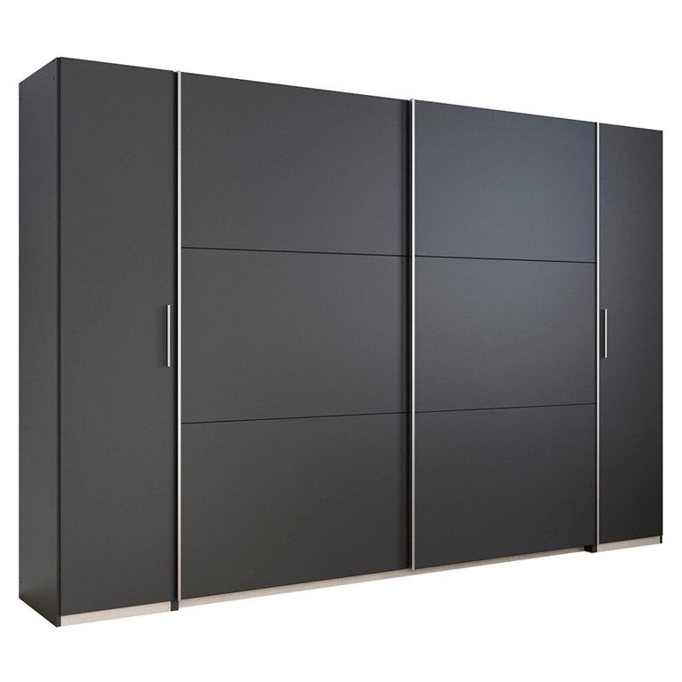 Rauch Kronach 311cm 4 Door Wardrobe - Metallic Dark Grey