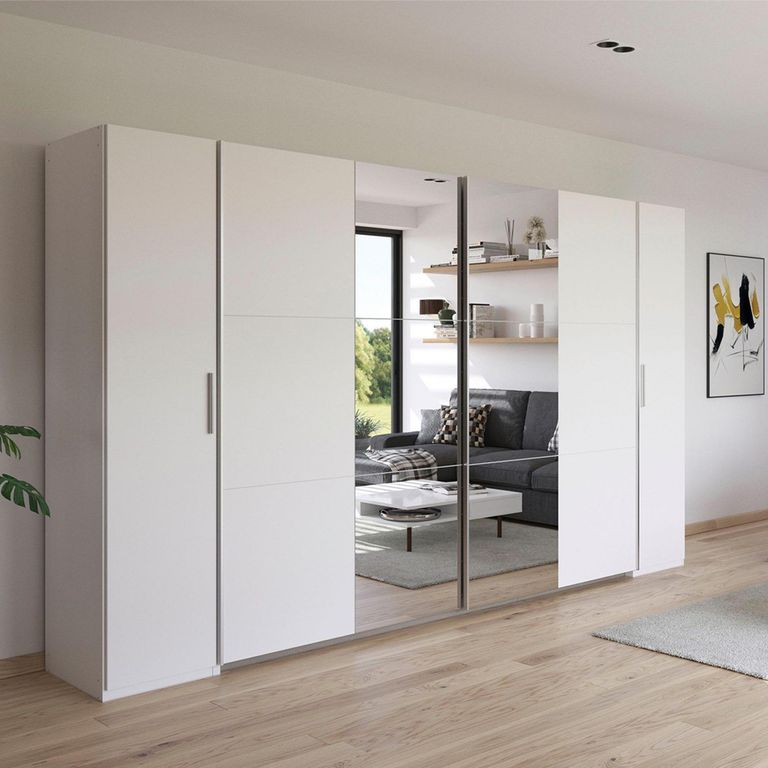 Rauch Kronach 354cm 4 Door Wardrobe with Mirror - Alpine White