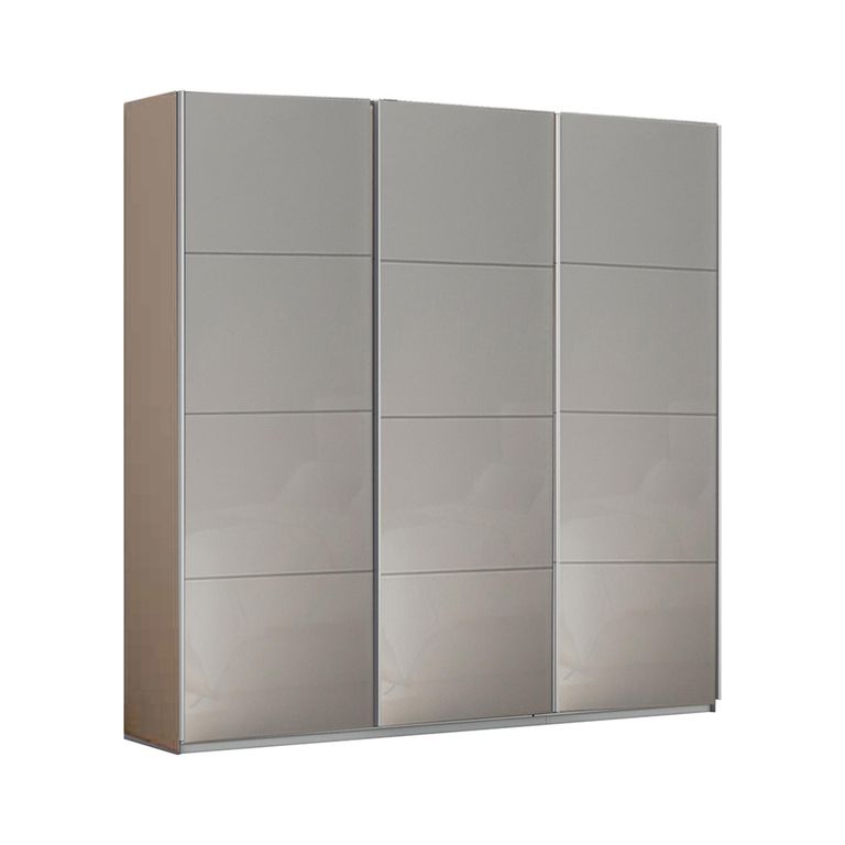 Rauch Kulmbach 203cm 3 Door Sliding Wardrobe - Champagne and Grey High Gloss